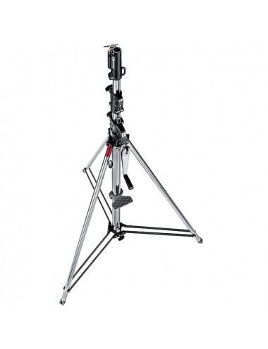 Statyw z przekładnią i linką bezpieczeństwa, stal chromowana Manfrotto - Wytrzymały statyw oświetleniowy o maksymalnej