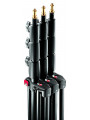 3 Pack Master Lighting Stand, Aluminium, Air Cushioned Black Manfrotto - Kompaktowy, 4-sekcyjny statyw z 3 podporami