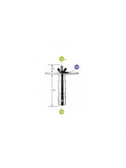 Adapter męski 28 mm z gwintem 1 1/8'' i 3/8'' Manfrotto - mocowanie górne z trzpieniem 1 1/8'' (28 mm)
Śruba mocująca