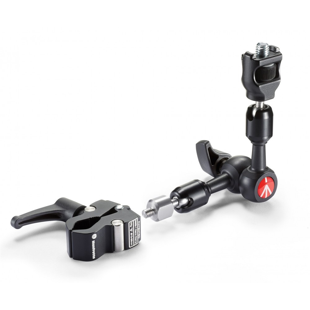 Micro Variable Friction Arm, Anti-Rotation Attachment, Clamp Manfrotto - Profesjonalny zestaw zmiennego ramienia