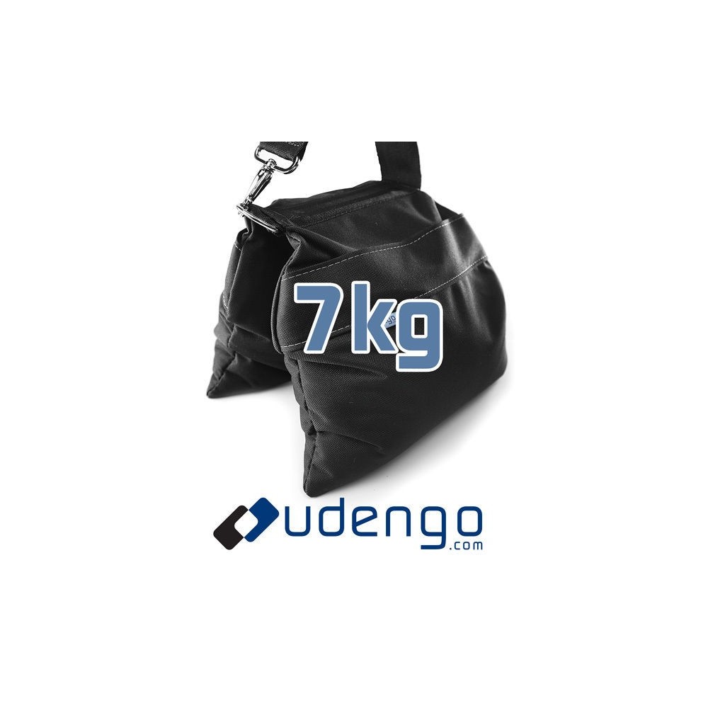 Sandbag Standard 7kg Udengo - Rozmiar: 26 cm x 24 cm / 10,2" x 9,5 "Waga: około 7 kg (wypełnienie suchym piaskiem)Materiał: