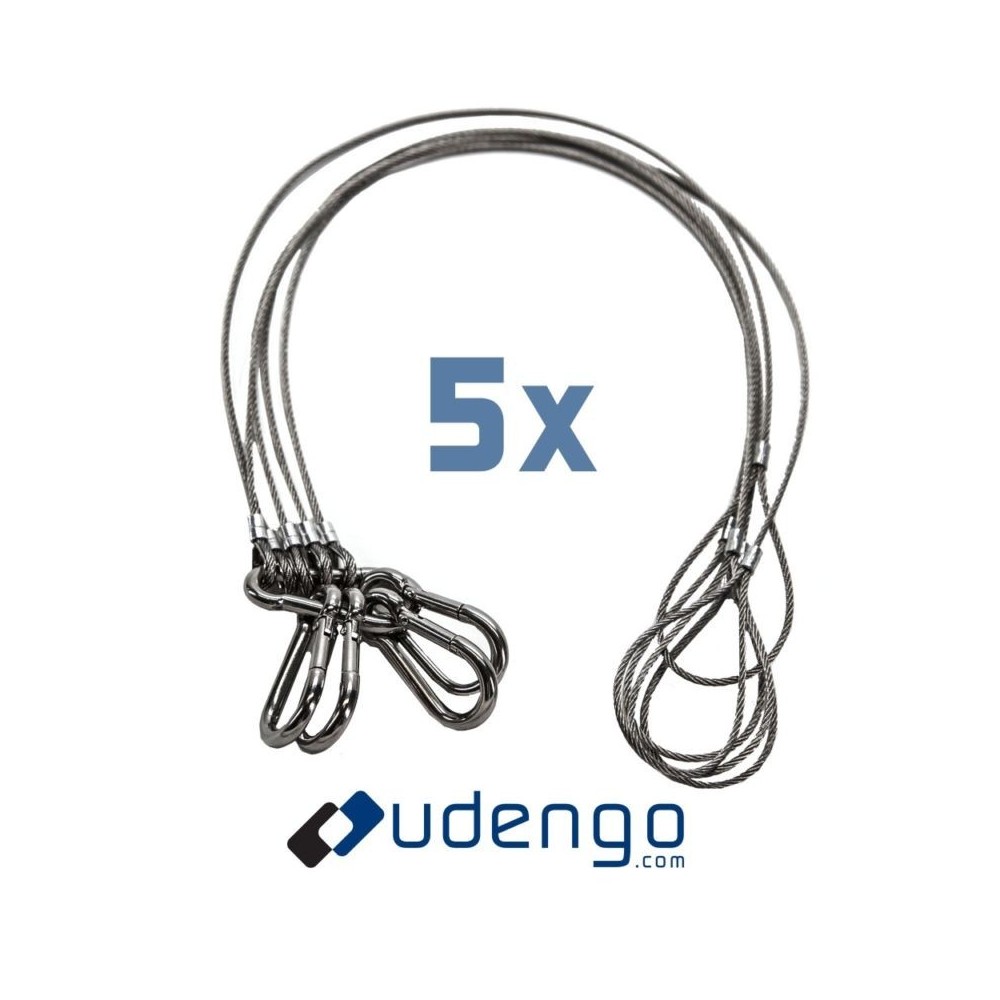 Zestaw linek zabezpieczających Udengo - 
5x linka bezpieczeństwa (2 mm) o wybranej długości
Niezawodna ochrona cennego