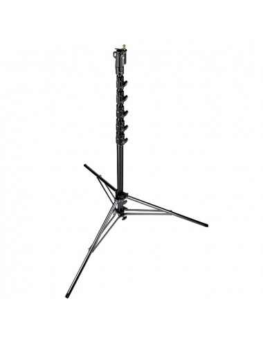 6-Sections High Super Stand 1 Levelling Leg Black Aluminium Manfrotto - 
Wytrzymały profesjonalny statyw oświetleniowy
Stabilny