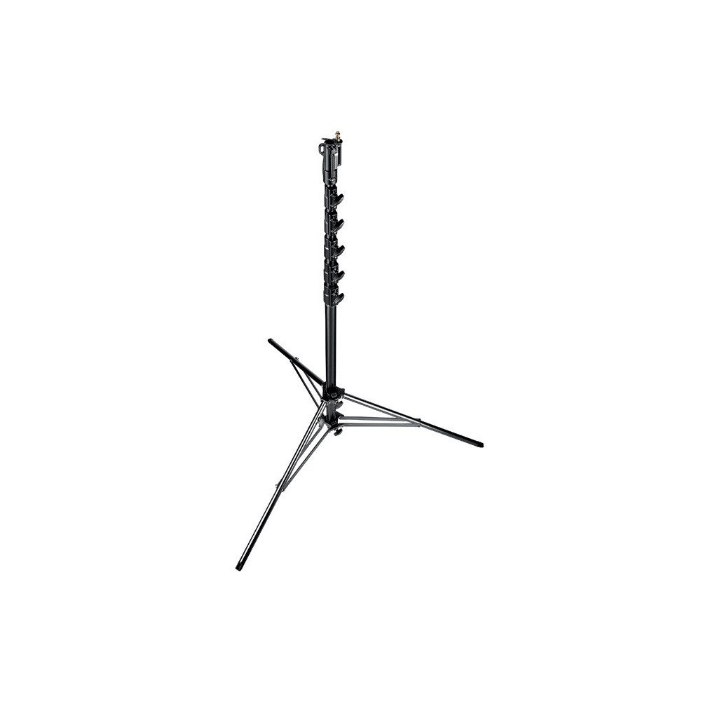 6-Sections High Super Stand 1 Levelling Leg Black Aluminium Manfrotto - 
Wytrzymały profesjonalny statyw oświetleniowy
Stabilny