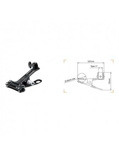 Mini zacisk sprężynowy do prętów 35 mm Manfrotto - 
Wszechstronny zacisk z różnymi opcjami mocowania
Mocno zaciska się na