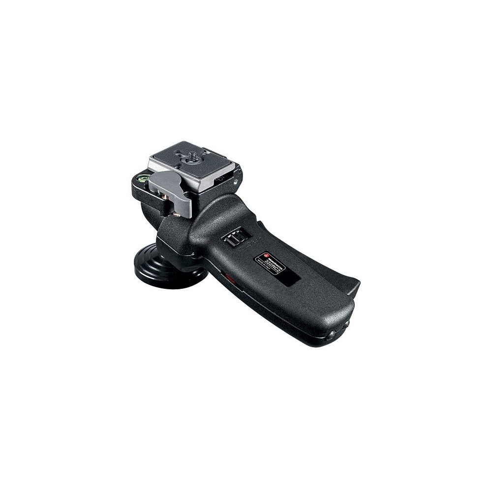 Głowica kulowa Grip, ergonomiczny uchwyt i pokrętło sterujące Manfrotto - 
Poziomy uchwyt umożliwia szybką regulację położenia