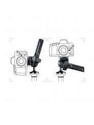 Głowica kulowa Grip, ergonomiczny uchwyt i pokrętło sterujące Manfrotto - 
Poziomy uchwyt umożliwia szybką regulację położenia