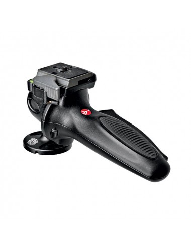 Lekka głowica kulowa z uchwytem Manfrotto - 
Sprytny poziomy joystick do szybkiej regulacji kąta nachylenia
Mocno blokuje