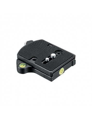 Adapter szybkozłączki Manfrotto - 
System szybkiego zwalniania RC4
Wyposażony w 2 wbudowane poziomice
Dostarczany z 1/4' i