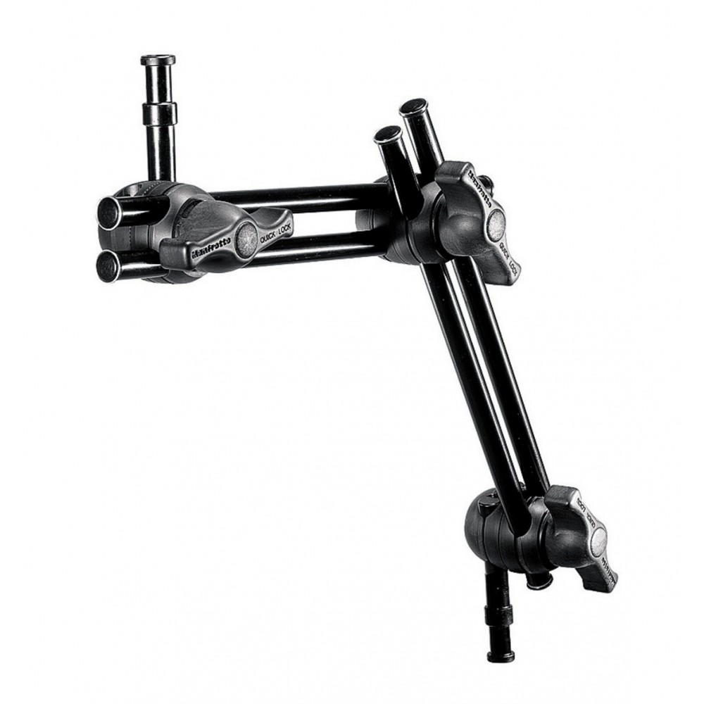 Podwójne ramię 2-sekcyjne Manfrotto - 
Podwójne ramiona przegubowe, do przenoszenia obciążeń do 5 kg (11 funtów)
Bardzo lekki,
