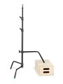 Stojak C z nogą przesuwną 30'' Blk 2.5m/8.3' Base & Column Avenger - 
Stojak C z nogą przesuwną 30'' z czarnej stali