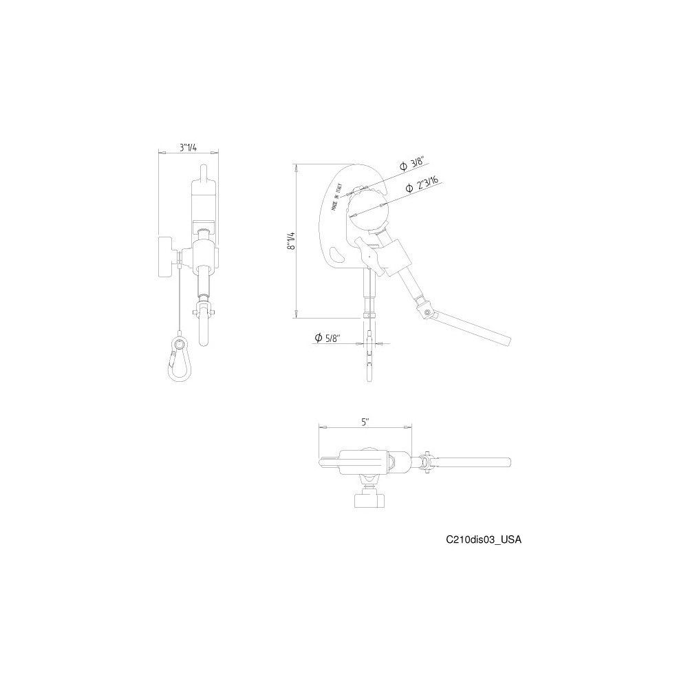 Klamra trzpień 16mm (5/8") 100Kg 10-55mm Avenger -  2