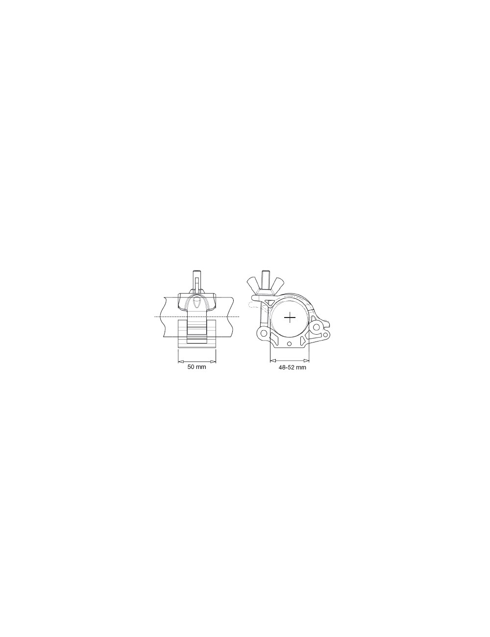 Złączka oczkowa LP Twin, obrotowa 360°, Ø 48-52 mm Avenger - 2