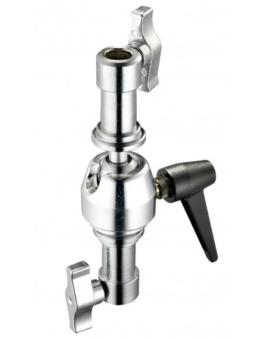 Łącznik 2x5/8" z przegubem kulowym Avenger - Stal chromowana Aluminiowy uchwyt Wyposażony w kołek i odbiornik 5/8'' Waga: 0,8 kg