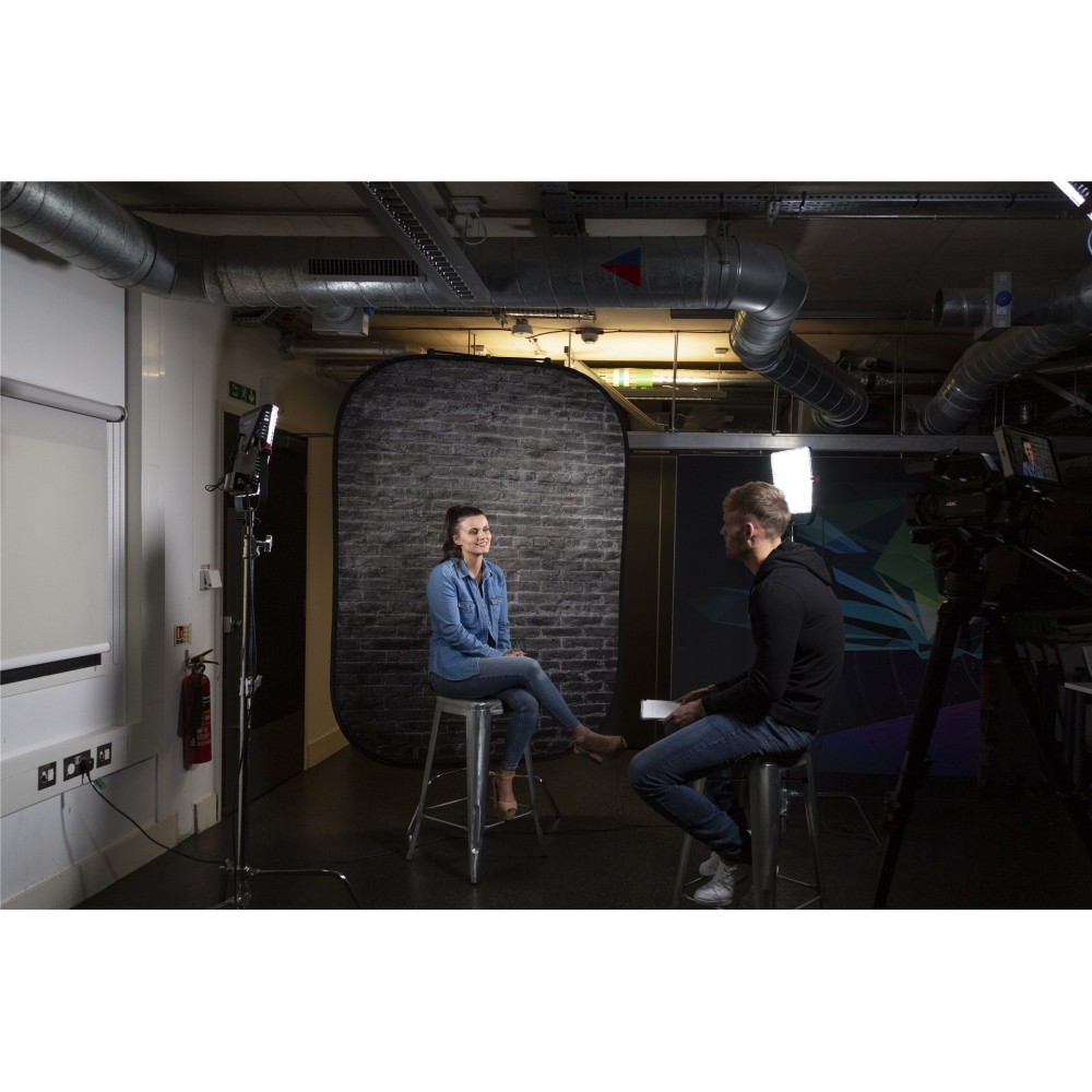 Tło Urban 1.5x2.1m Painted White/Industrl Brick Lastolite by Manfrotto -  7
