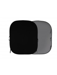 Zwykły składany statyw Lastolite 1,8 x 2,15 m czarny/średnio szary firmy Manfrotto - 
Dwustronny
Przenośny i szybki w