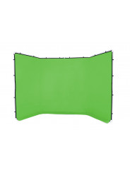 Tło Panoramic 4m bez ramy Chromakey Green Lastolite by Manfrotto - Świetne dla grup Rozciąga się, aby usunąć zagniecenia Bardzo 