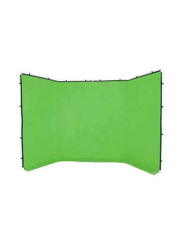 Tło Panoramic 4m bez ramy Chromakey Green Lastolite by Manfrotto - Świetne dla grup Rozciąga się, aby usunąć zagniecenia Bardzo 