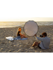 Blenda HaloCompact 82cm Sunlite/Soft Silver Lastolite by Manfrotto - Lekka aluminiowa rama Zatrzaśnij dwustronną osłonę Sunlite/