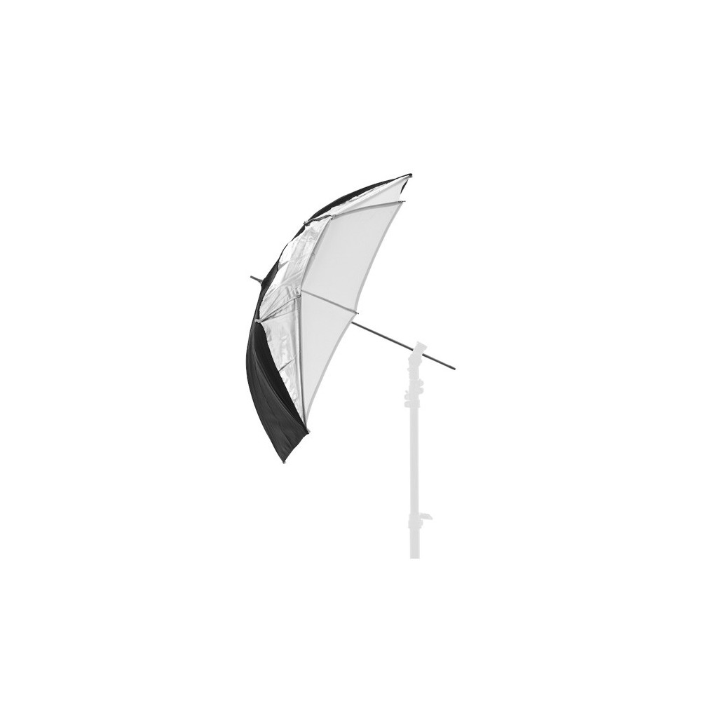 Parasolka Dual 72cm Black/Silver/White Lastolite by Manfrotto - Biały półprzezroczysty strzał Przezroczysty strzał Półprzezroczy