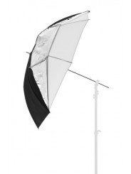 Parasol All In One 99 cm Srebrny/Biały Lastolite by Manfrotto - Zdejmowana osłona zewnętrzna Przezroczysty przestrzelony Półprze