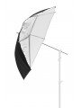 Parasol All In One 99 cm Srebrny/Biały Lastolite by Manfrotto - Zdejmowana osłona zewnętrzna Przezroczysty przestrzelony Półprze