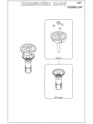 Adapter krótki pod głowicę do gniazda 75mm Manfrotto - Półkula 75 mm z krótkim uchwytem do hi hat 529B 4