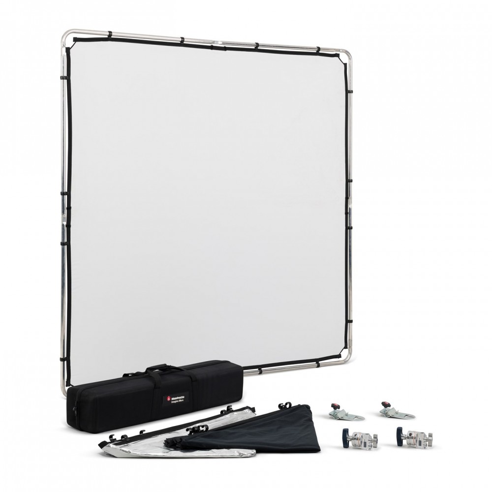 Pro Scrim All In One Kit 2 x 2 Large Manfrotto - Pro Scrim Stworzony, aby uchwycić wyobraźnię kreatywnych twórców obrazów Lekki,