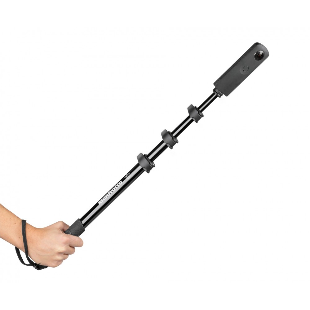 VR 360 Selfie Stick Manfrotto - Kompaktowy i lekki, do małych kamer 360° W zestawie mała zdejmowana aluminiowa głowica kulowa Za